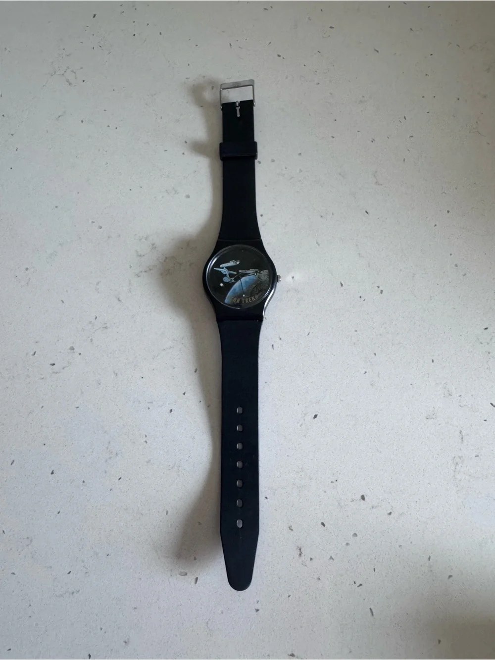 Vintage 1990s Star Trek U.S.S. Enterprise wrist watch - Rubber Band